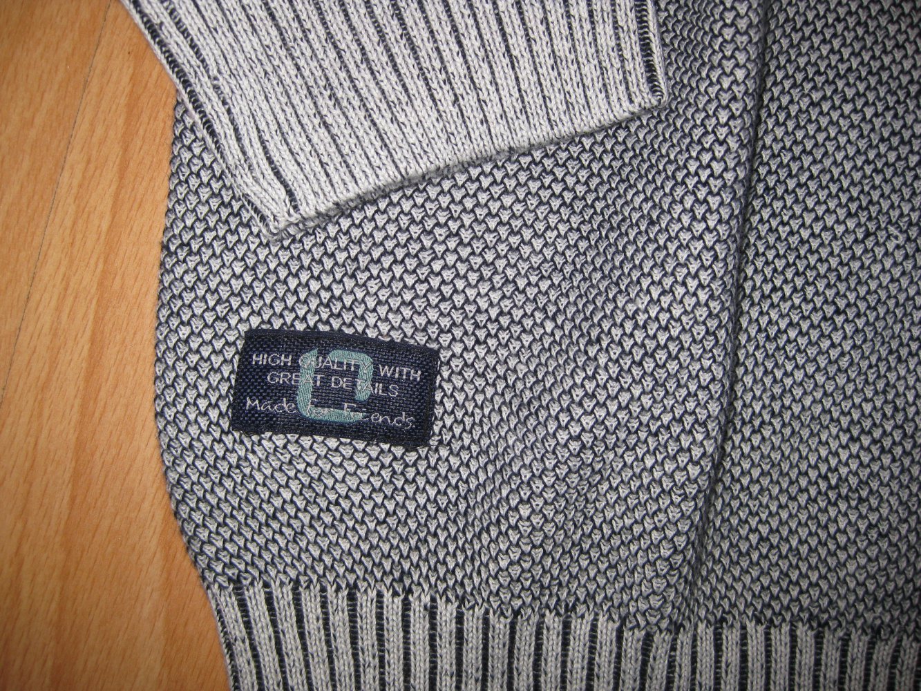 STOOKER MEN Pullover – grau schwarz Gr L NEU mit Etikett