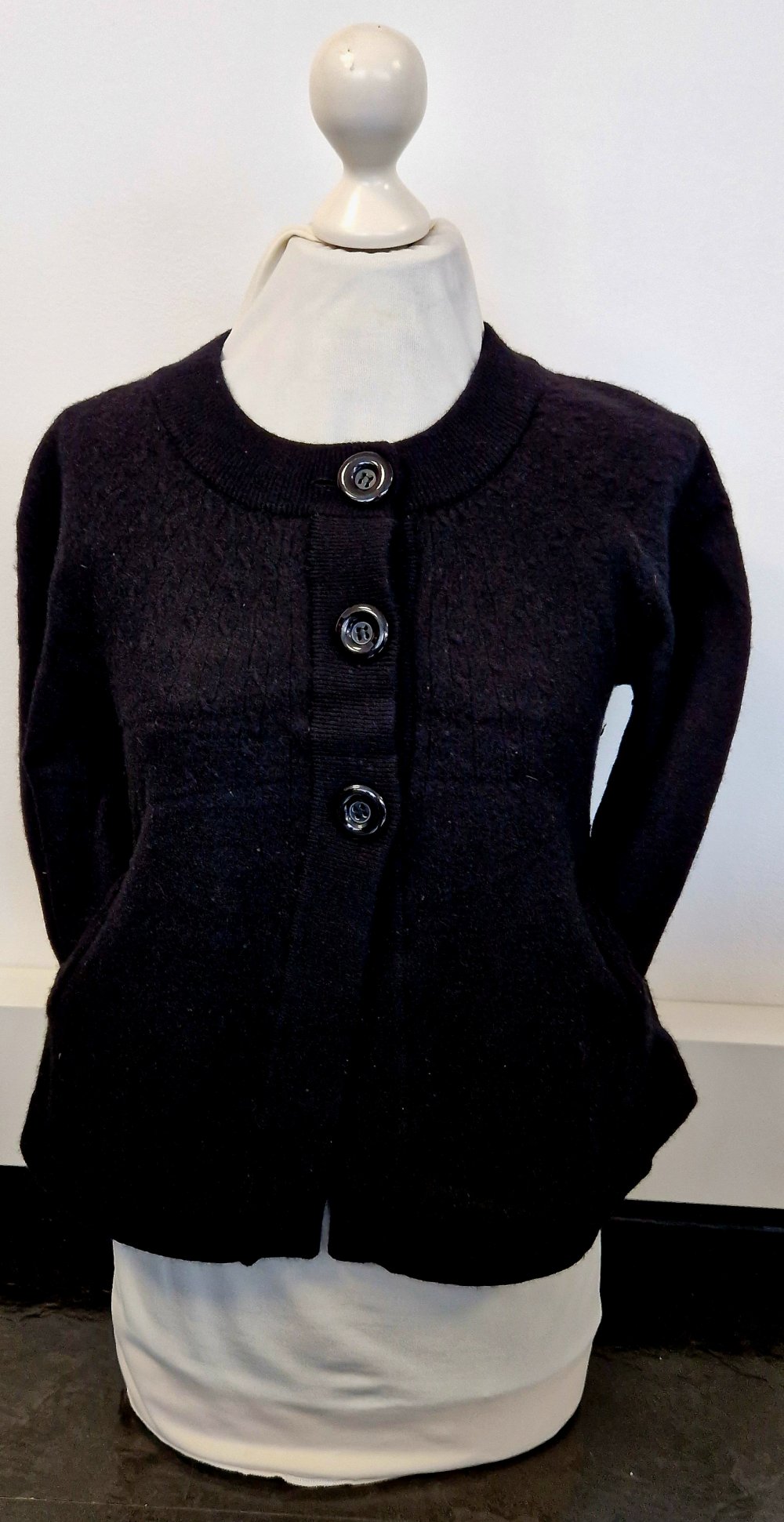 Jäckchen zum Knöpfen, Jacke, Oberteil, H&M schwarz, Größe L, gebraucht