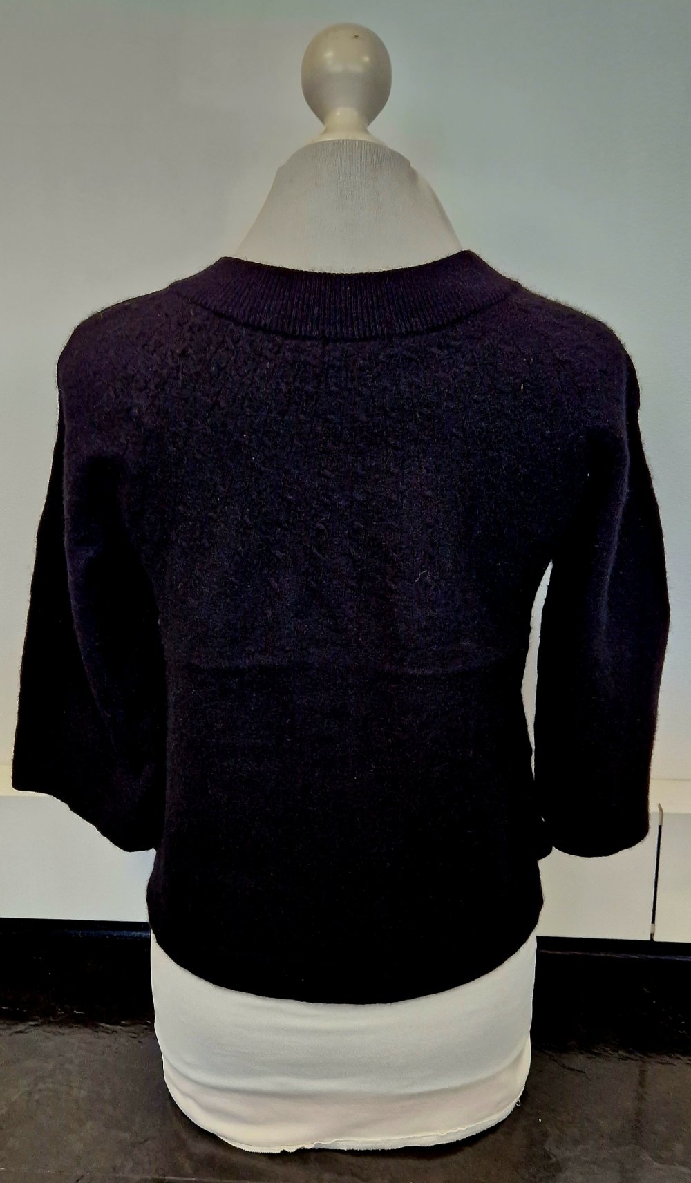 Jäckchen zum Knöpfen, Jacke, Oberteil, H&M schwarz, Größe L, gebraucht