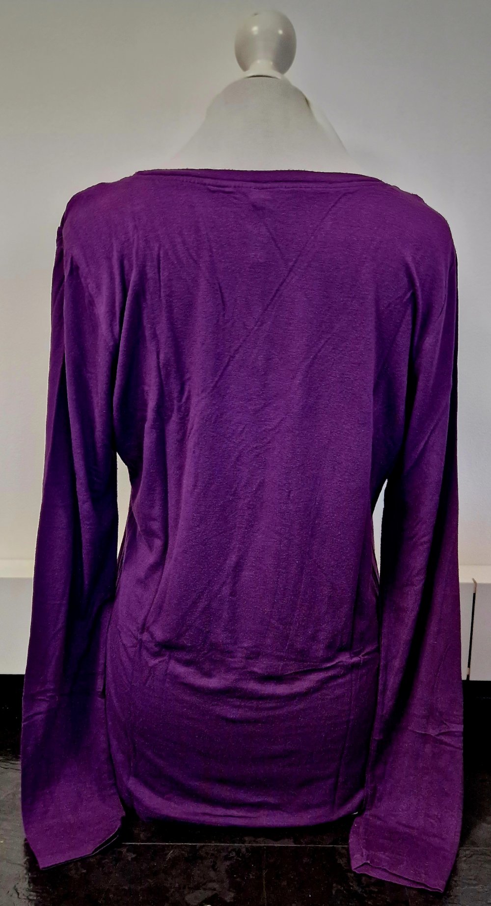 Pullover mit Spitze, Oberteil, flame violett, Größe L ( 40 /42 ), gebraucht