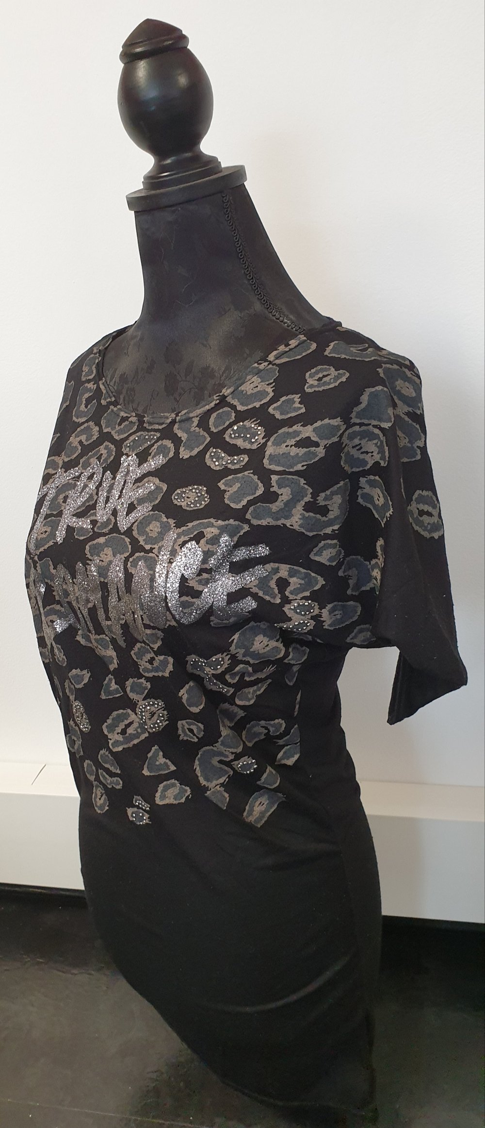 Shirt, Oberteil, Tally Weijl Leomuster Glitzer, Größe XXS/XS, gebraucht