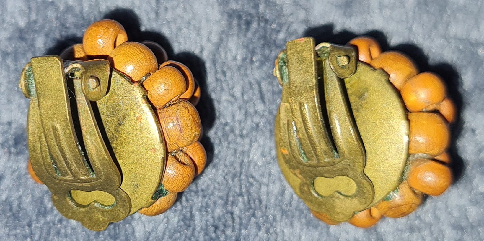 Ohrringe, Ohrenschmuck, Modeschmuck, braun, gold, gebraucht