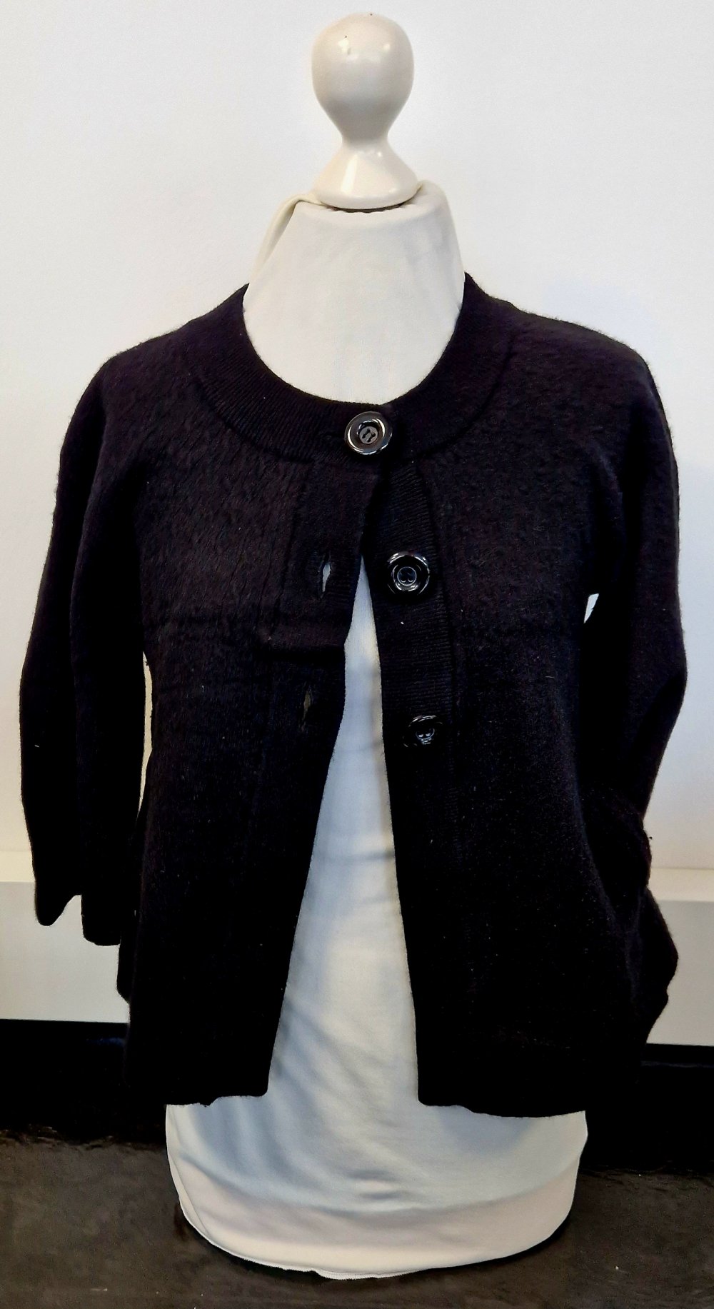 Jäckchen zum Knöpfen, Jacke, Oberteil, H&M schwarz, Größe L, gebraucht