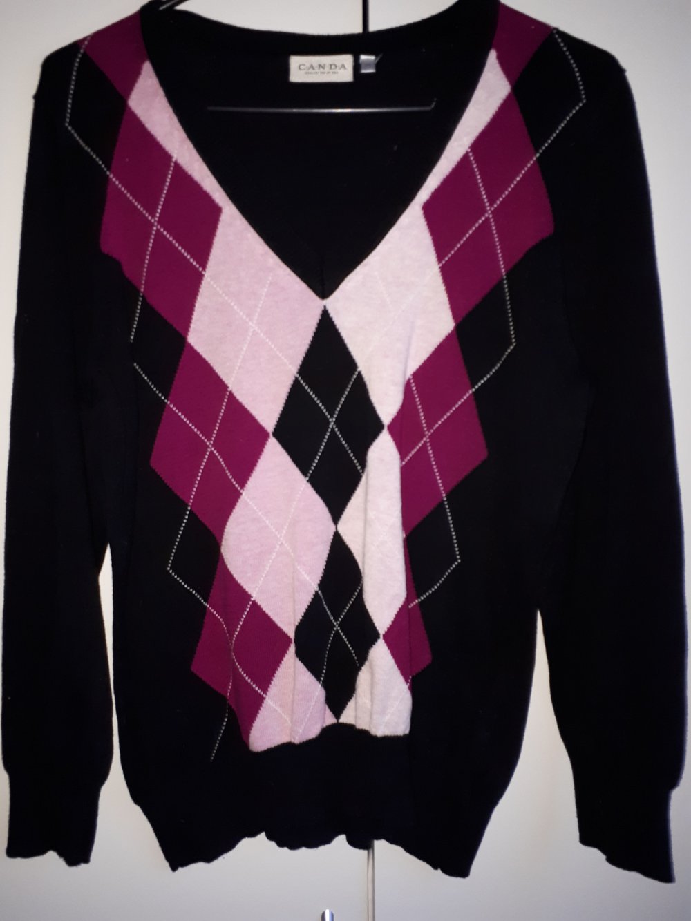 M, Pullover mit Rautenmuster