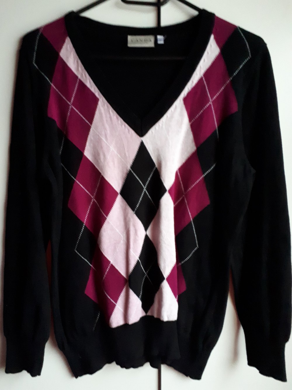 M, Pullover mit Rautenmuster