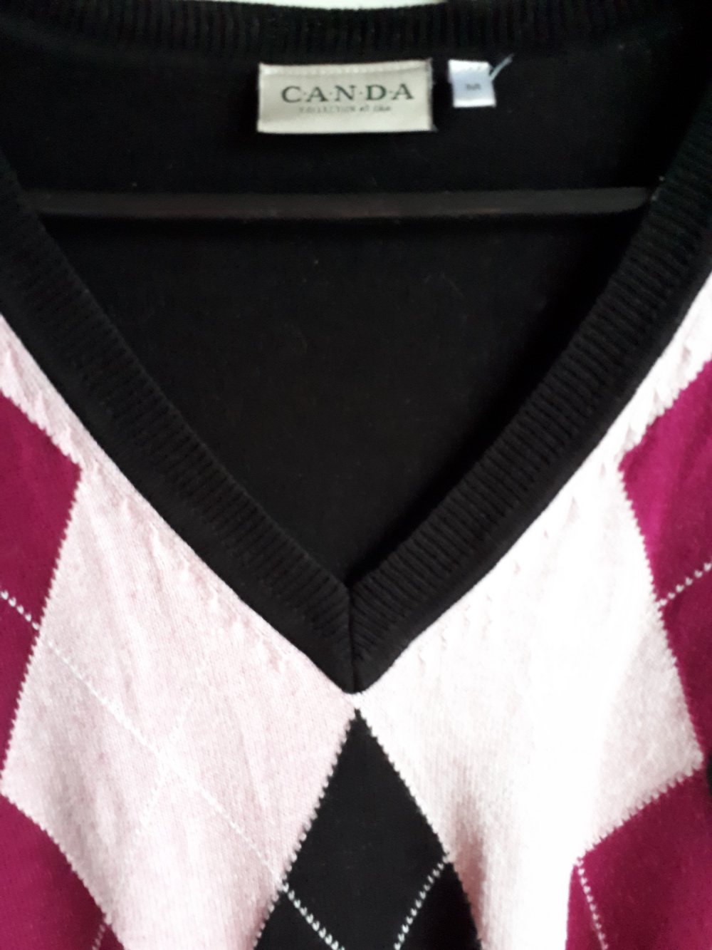 M, Pullover mit Rautenmuster