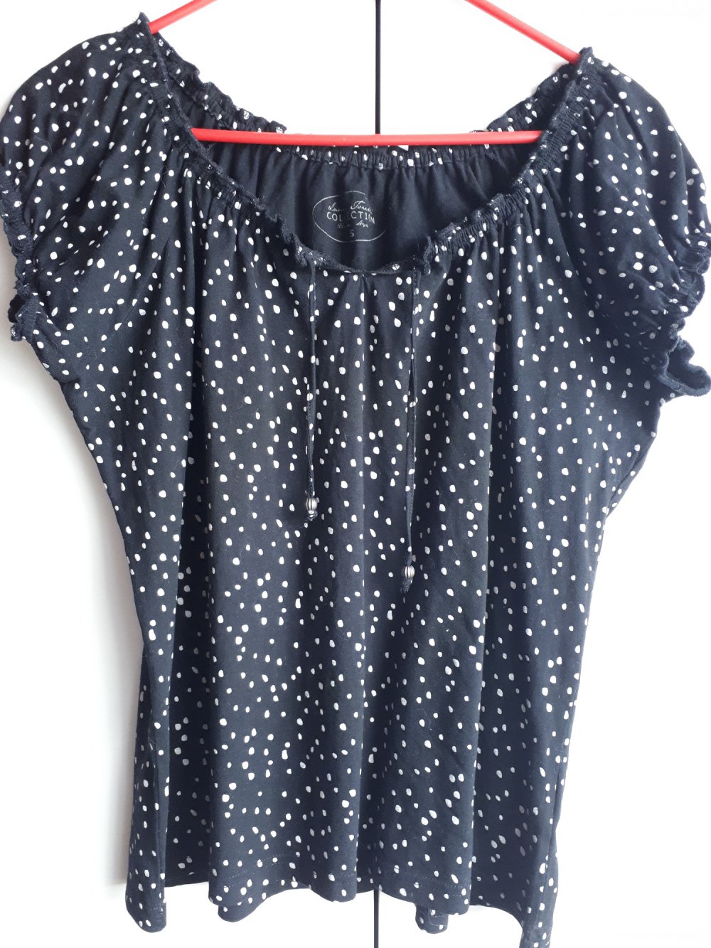 M/L, Süßes Shirt, schwarz, Polka Dots