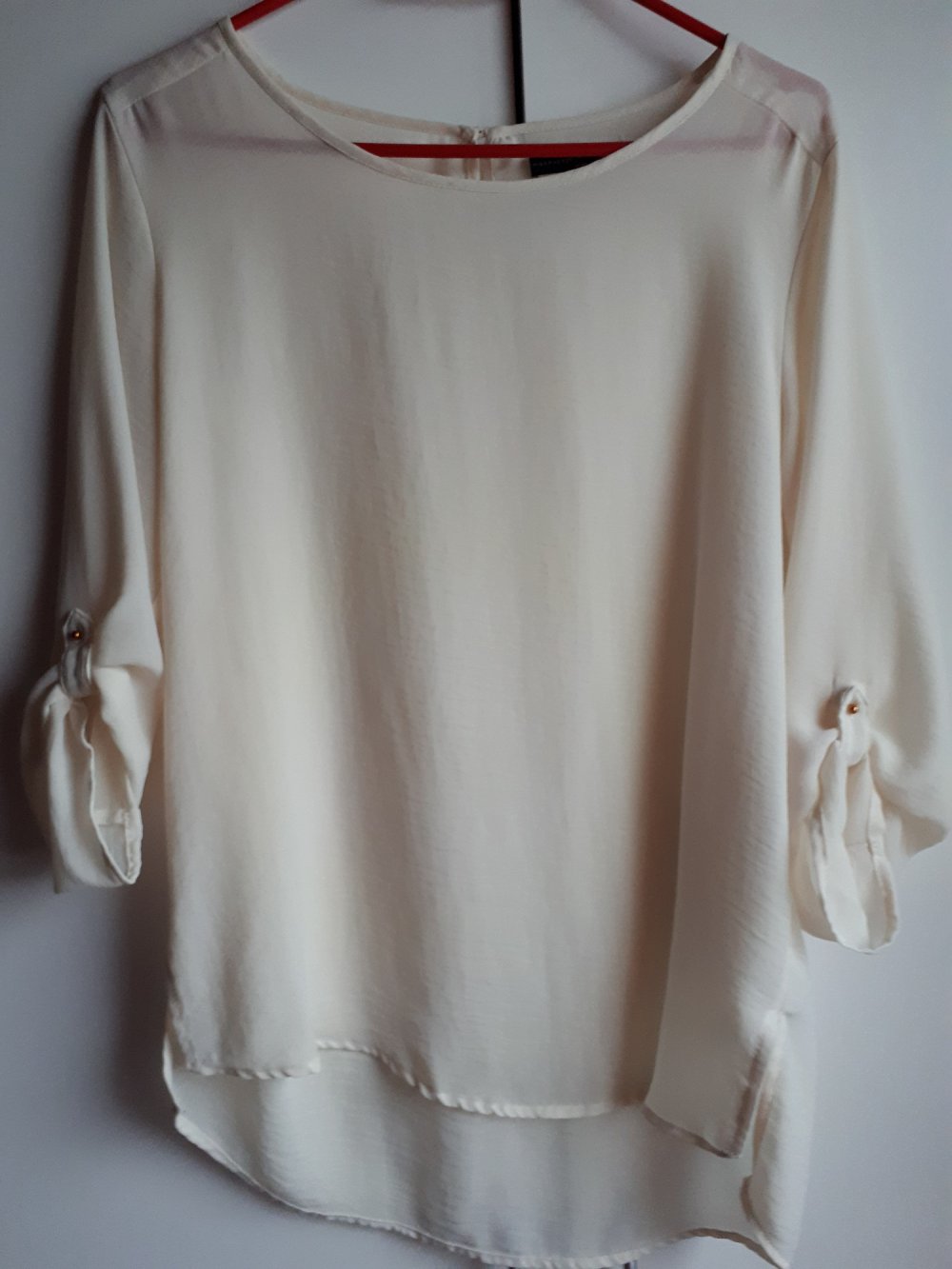 38/40, Blusenshirt, 3/4-Ärmel, creme