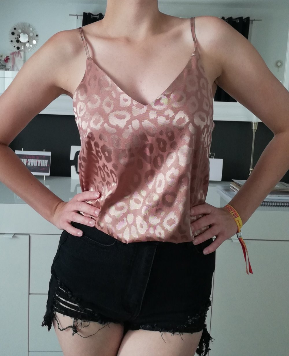 Top Leo Rosa Metallic Rosegold