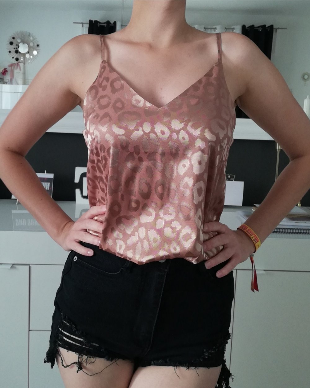 Top Leo Rosa Metallic Rosegold