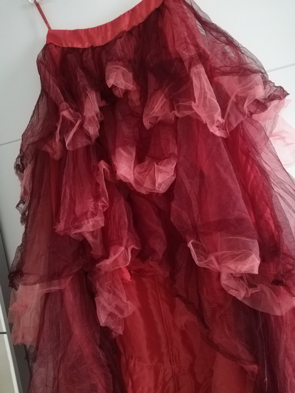 Lipsy Rock Tüll Vokuhila Rot Bordeaux Cosplay Kostüm Burlesque 