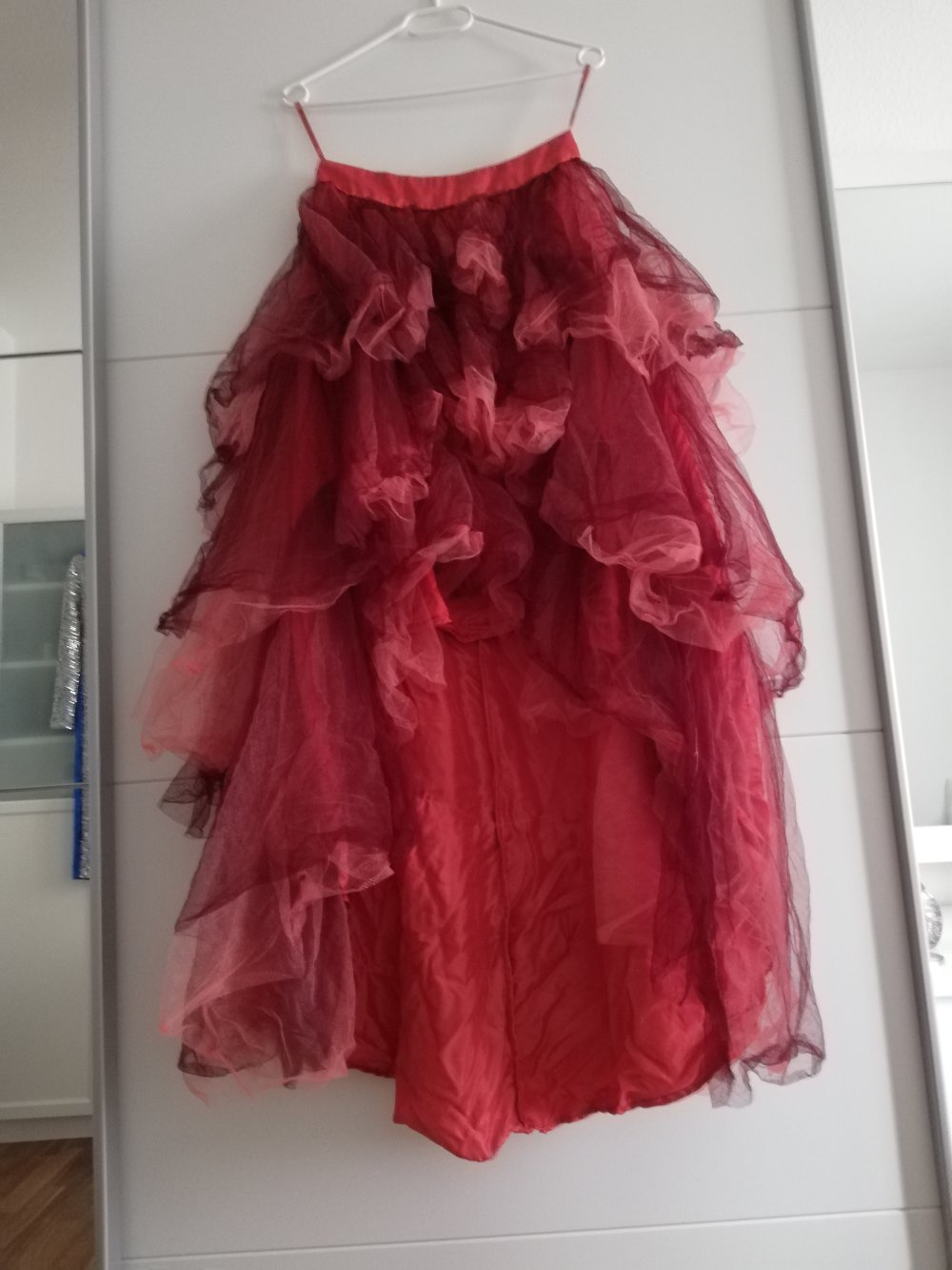 Lipsy Rock Tüll Vokuhila Rot Bordeaux Cosplay Kostüm Burlesque 