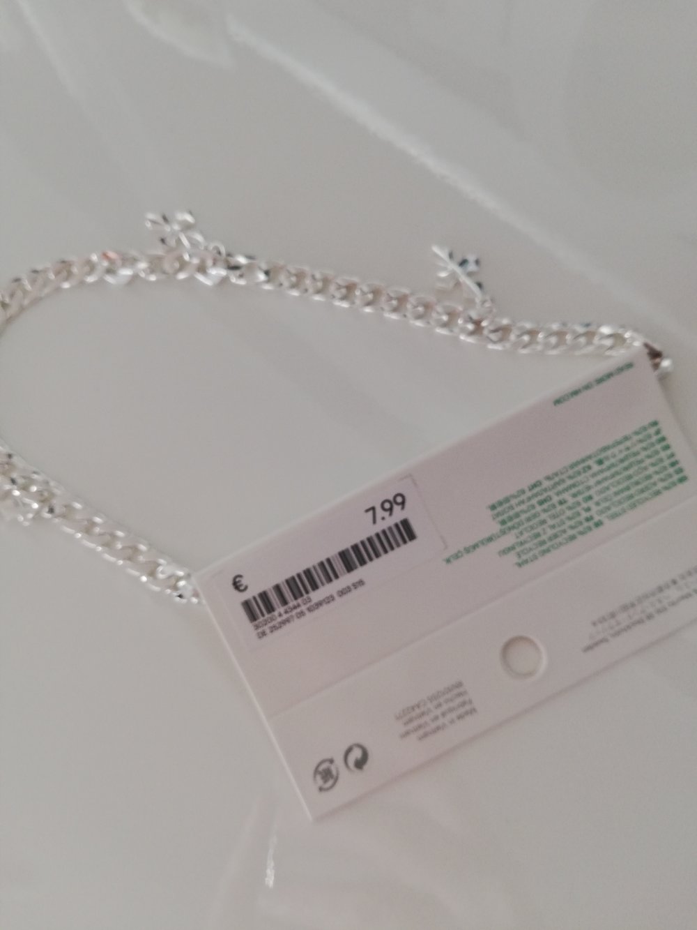 Kette H&M silber Gliederkette  Kreuz Kreuze Anhänger Charms