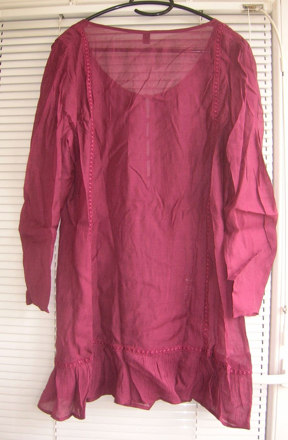 Tunika Viskosemischung Spitze Hippie Romantik Elfe Goa Strand Boho
