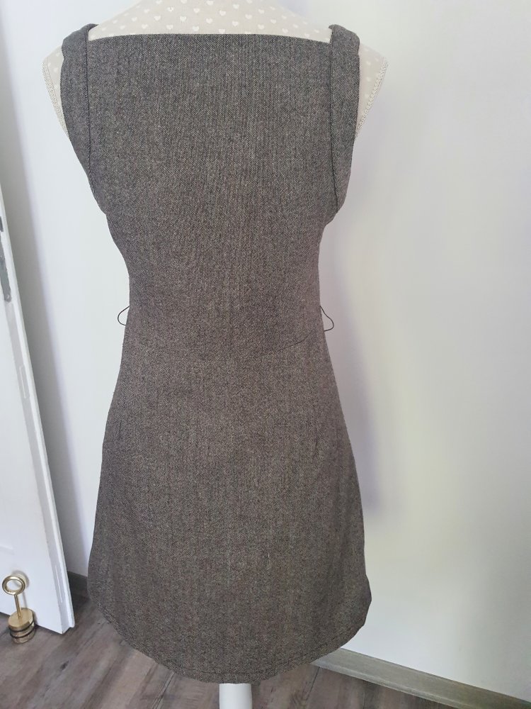 braunes Baumwollkleid Pull & Bear L 40 Faltenkleid