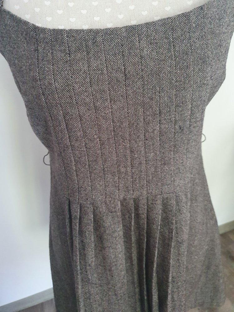 braunes Baumwollkleid Pull & Bear L 40 Faltenkleid