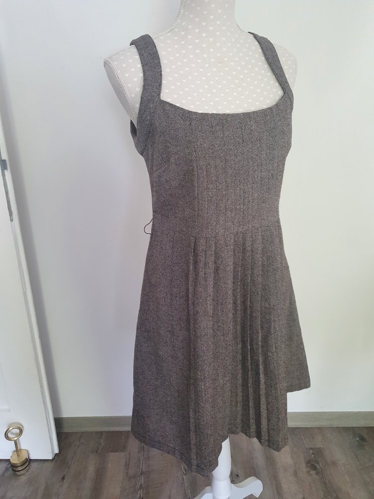 braunes Baumwollkleid Pull & Bear L 40 Faltenkleid