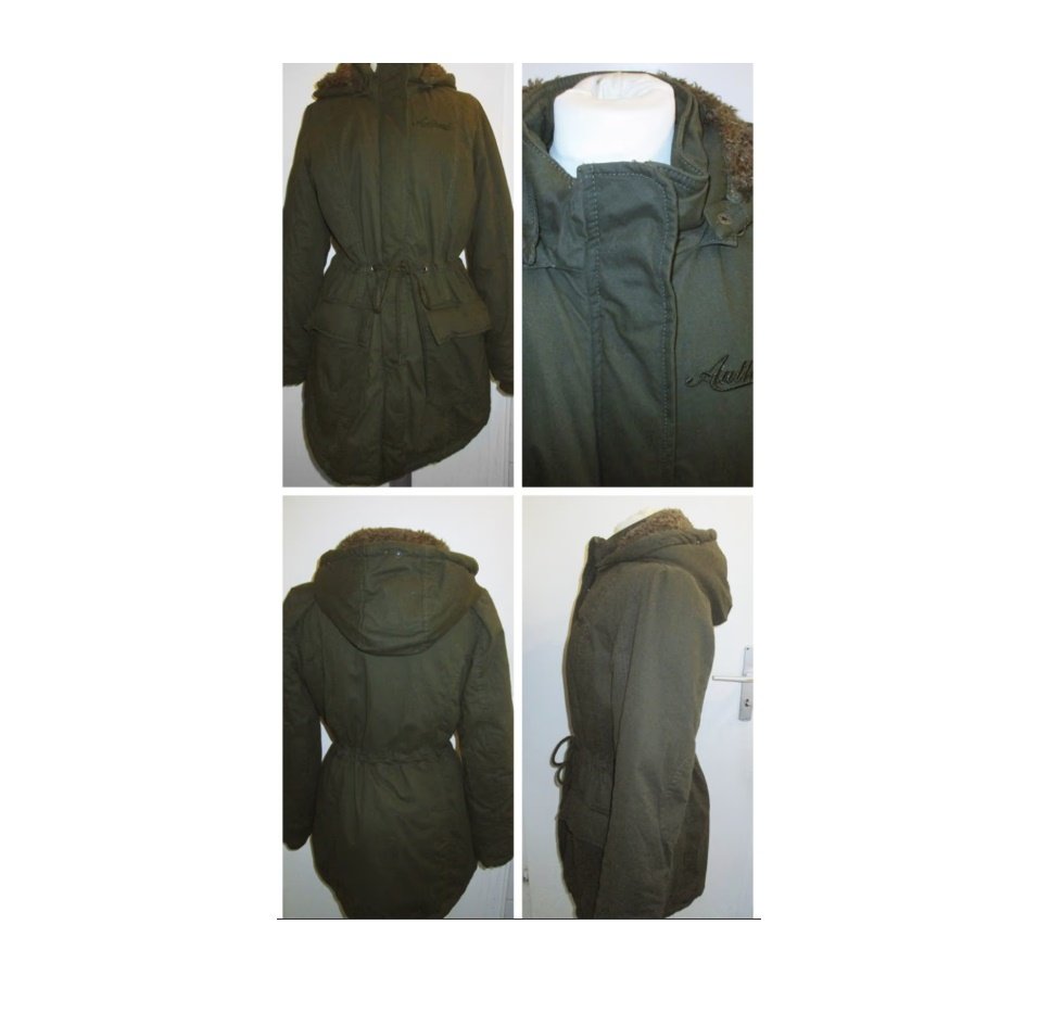 Wintermantel in Khaki