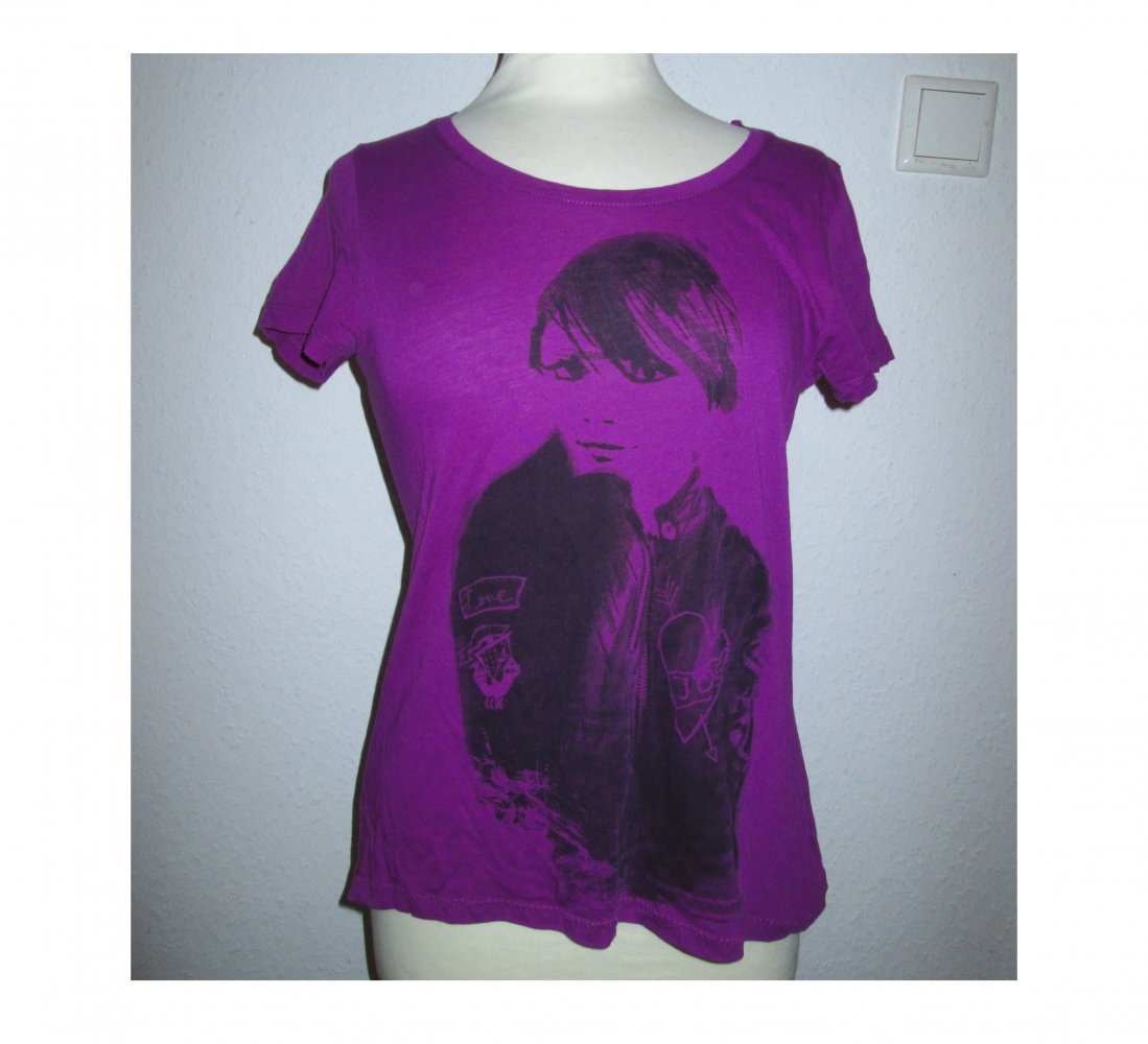 Lila Print Shirt Punk
