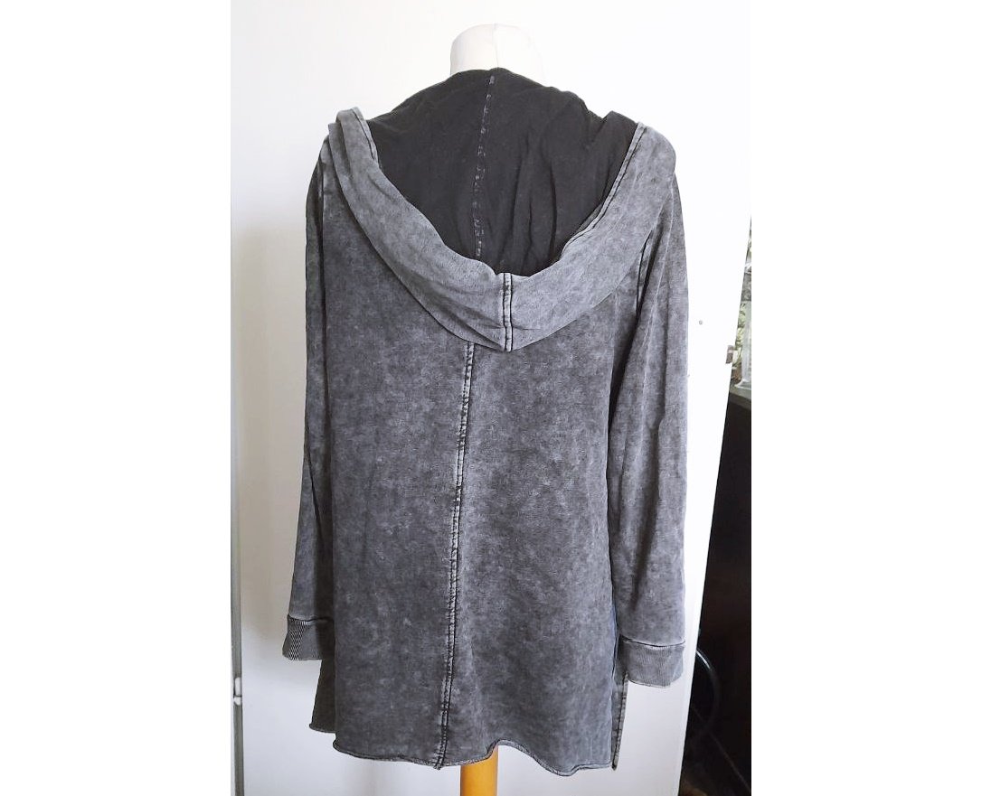 Graue Strickjacke Strickmantel Gr S