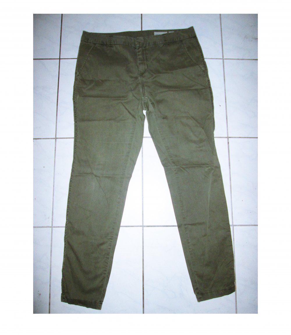 Khaki Grüne Stoffhose