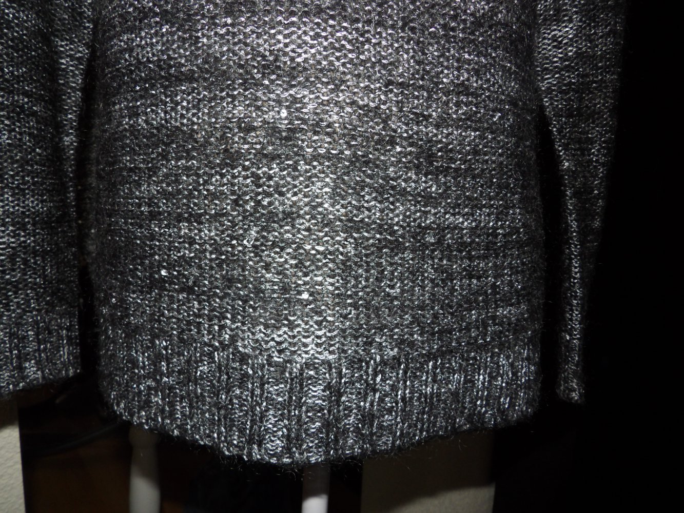 Pullover Hallhuber Mohair Glitzer Gr. 34 XS