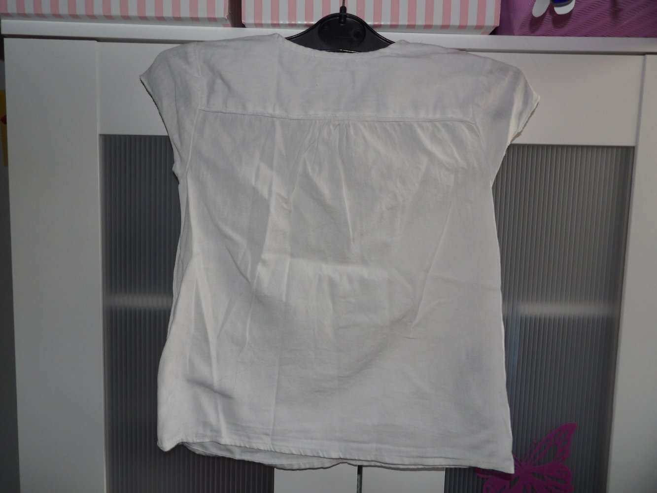 T-Shirt Oberteil Bluse Mango Gr. 140 Frühling Sommer Leinen
