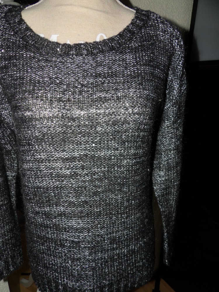 Pullover Hallhuber Mohair Glitzer Gr. 34 XS
