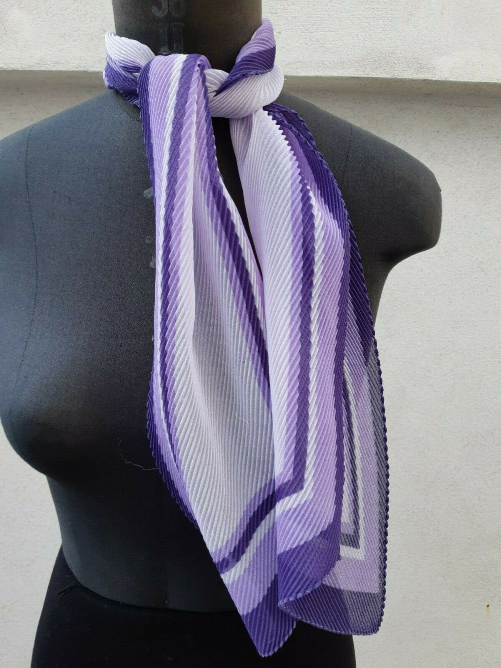 SCHAL TUCH HALSTUCH 50er TRUE VINTAGE Lila Flieder