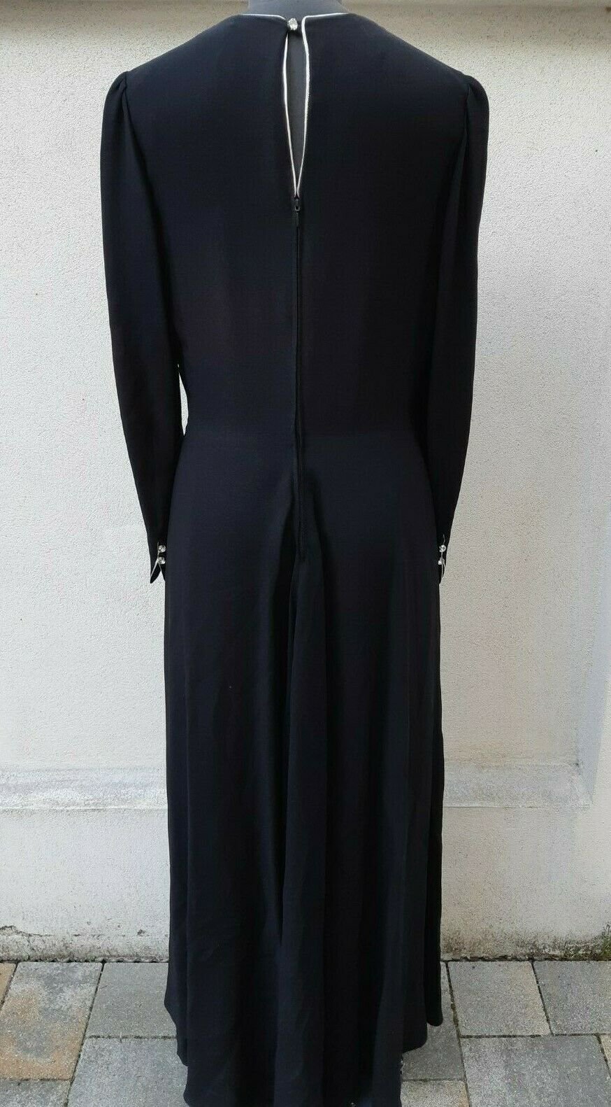 KLEID FINK MODELL Gr. 40 Gr. 42 SCHWARZ GLITZER DESIGNER Vintage