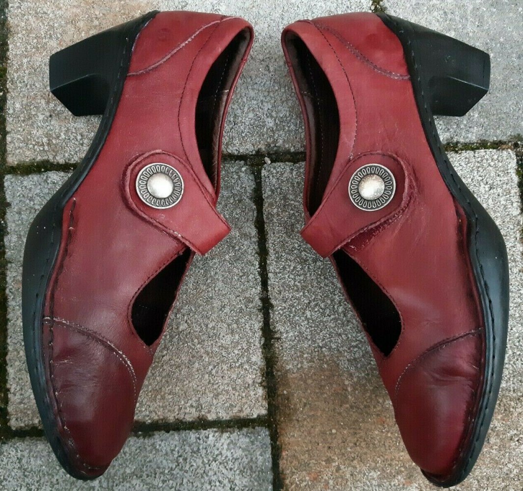SCHUHE PUMPS Gr. 37 von Josef Seibel Halbschuhe weinrot Echtleder Leder
