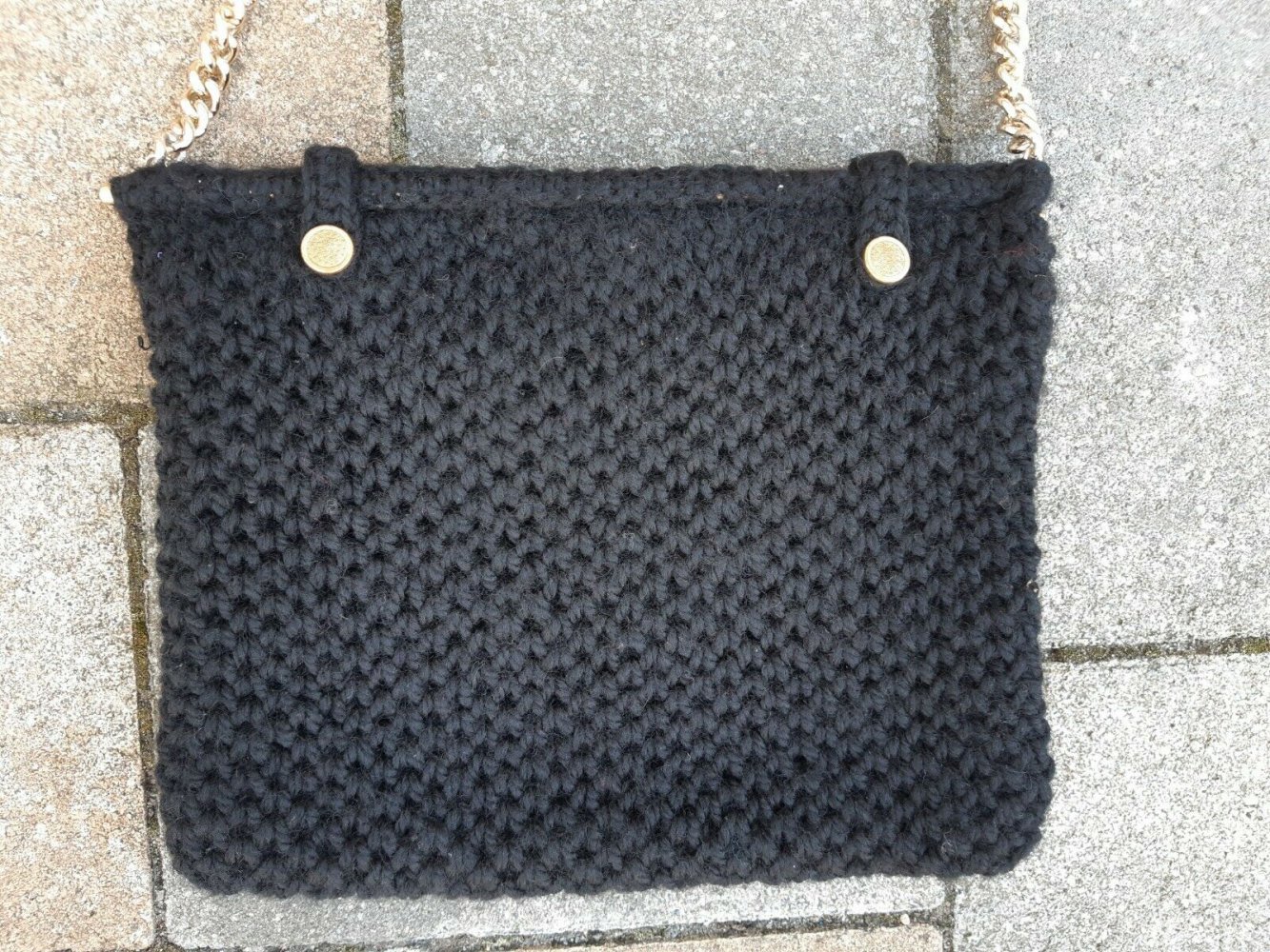 TASCHE SCHULTER UMHANG SCHWARZ 50er 60er TRUE VINTAGE HÄKELSTOFF ROCKABILLY