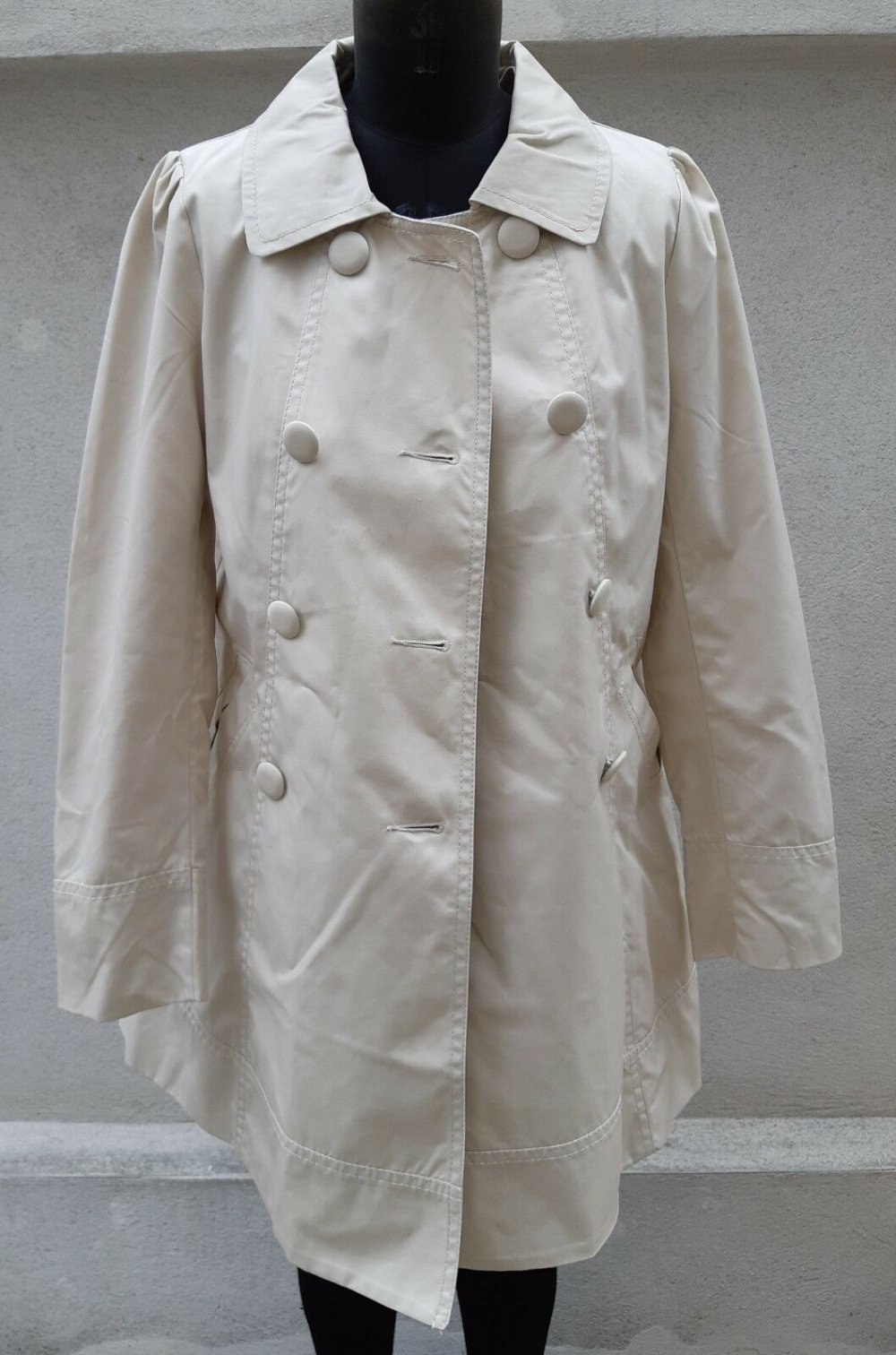 H&M TRENCH MANTEL Gr. 38 beige hellbraun braun creme neu