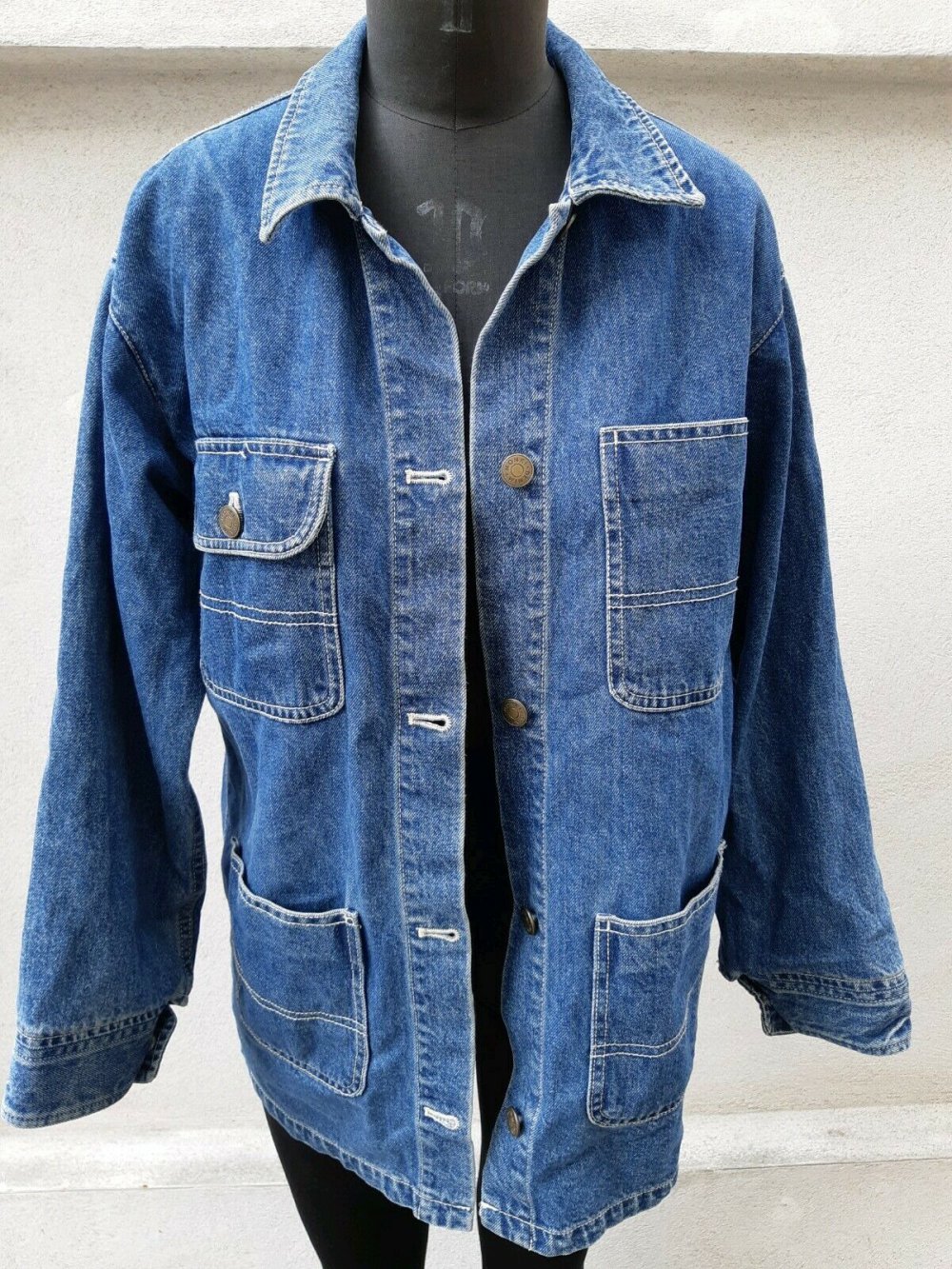 MONKI Gr. XS Gr. 38 JEANSJACKE DAMEN CLASSIC DENIM BLAU NEU JACKE