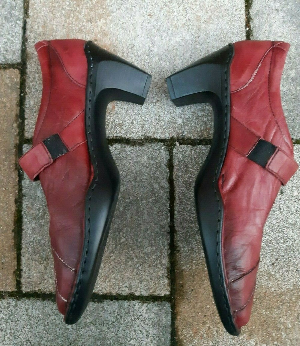 SCHUHE PUMPS Gr. 37 von Josef Seibel Halbschuhe weinrot Echtleder Leder