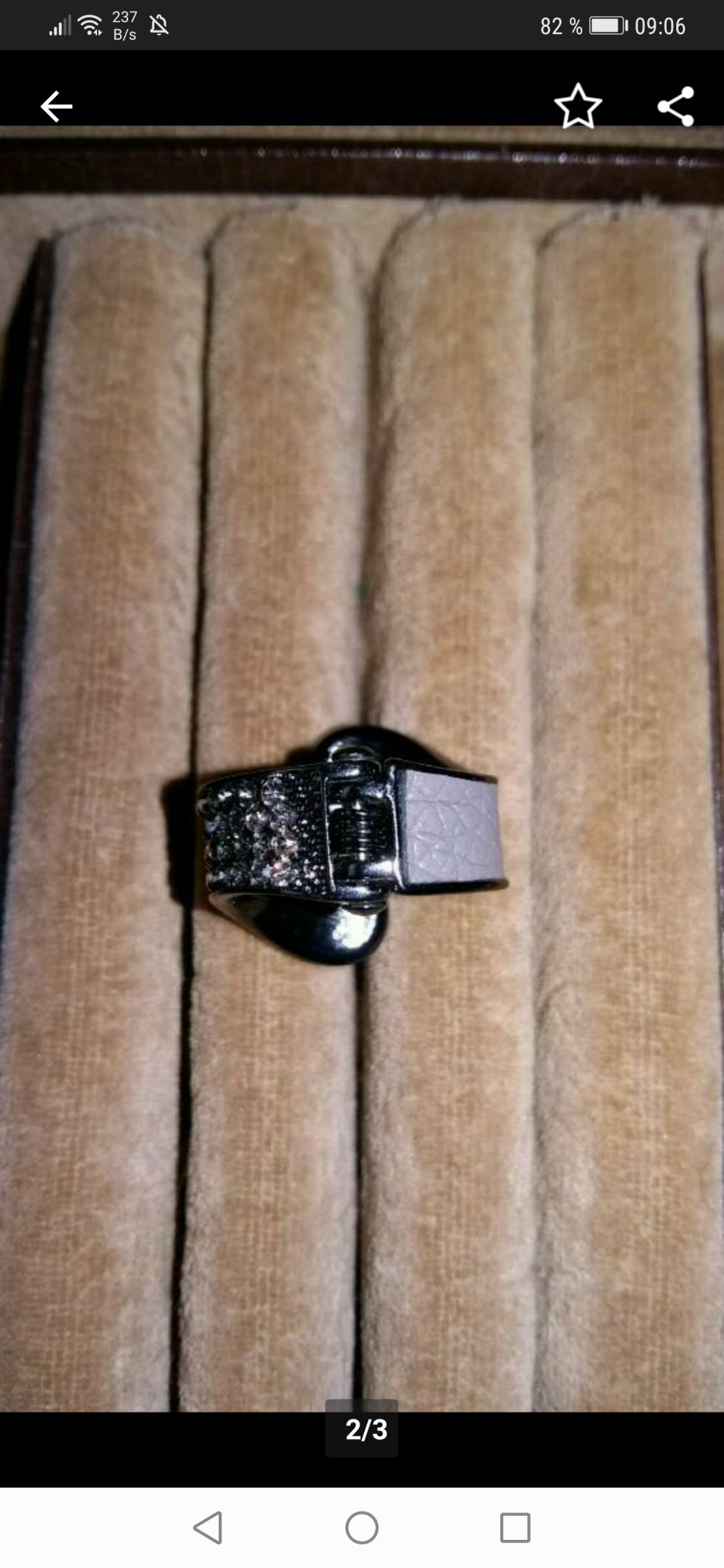 + Klapp + Ring + schwarz grau 