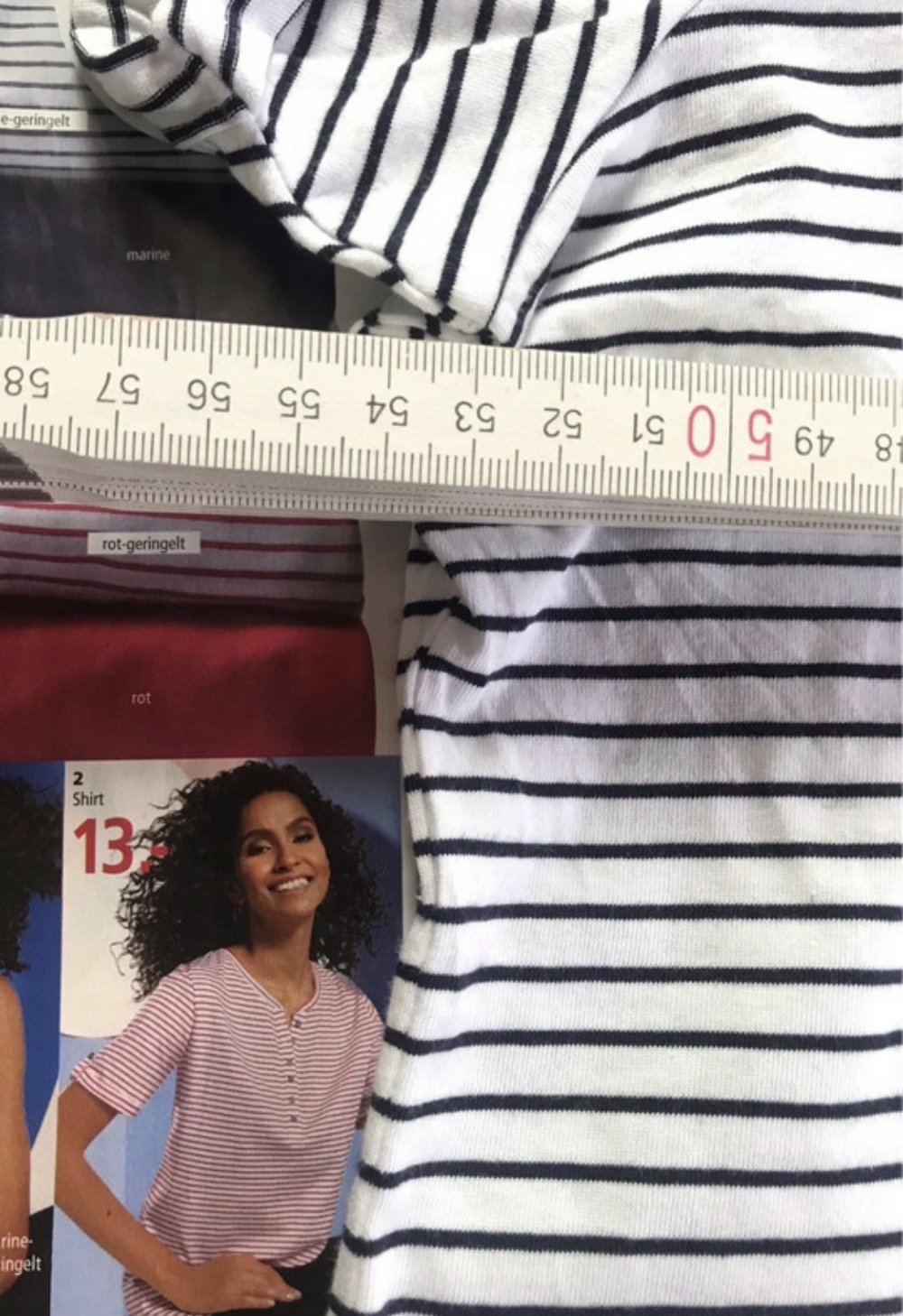 Shirt Topseller Trend Mode 44 maritim Ringelshirt schwarz weiß Basic Oberteil Lifestyle kurzarm Knopfleiste Longsleve Kombimode