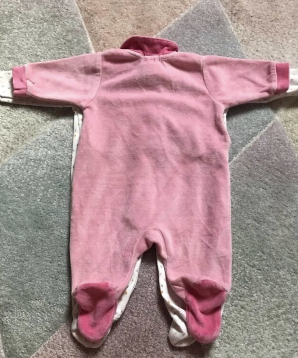 Strampler Baby Jumper Flece Cocon 50 rosé Füßling 