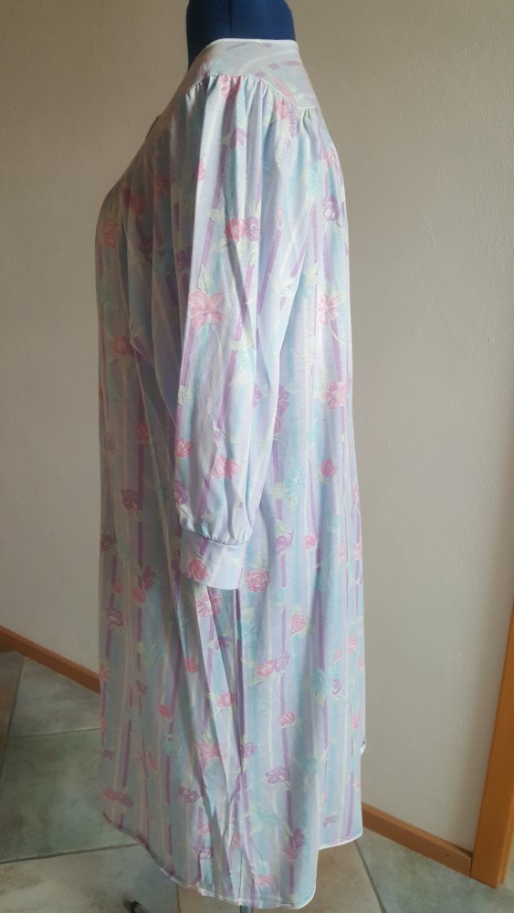 Wäschekleid XXL Retro Vintage Halbarm 48/50 Sleepy Nachtwäsche Kleid 