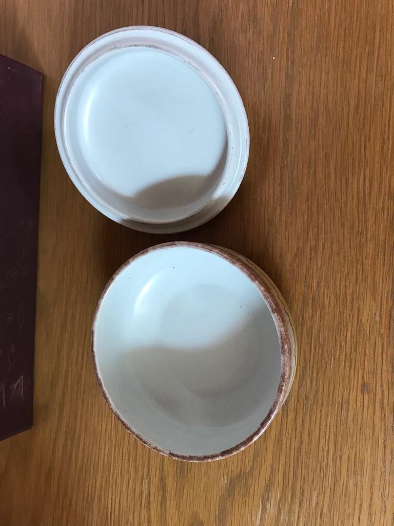 Majolika Villeroy und Boch Deckeldose Bonboniere Schmuckdose 60s Torgau Antik