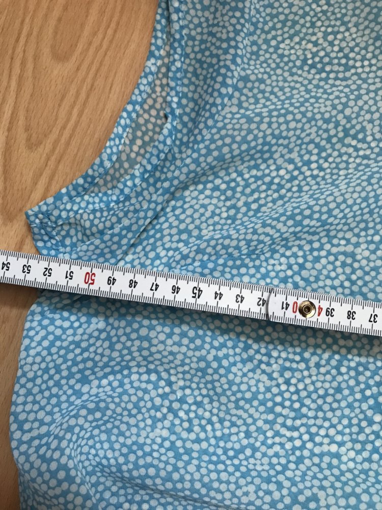 Blue Summer Tunika 40/41 Sommerbluse Tupfen Transparent Top Waterpearl Summertime Schlupfbluse Maritim 