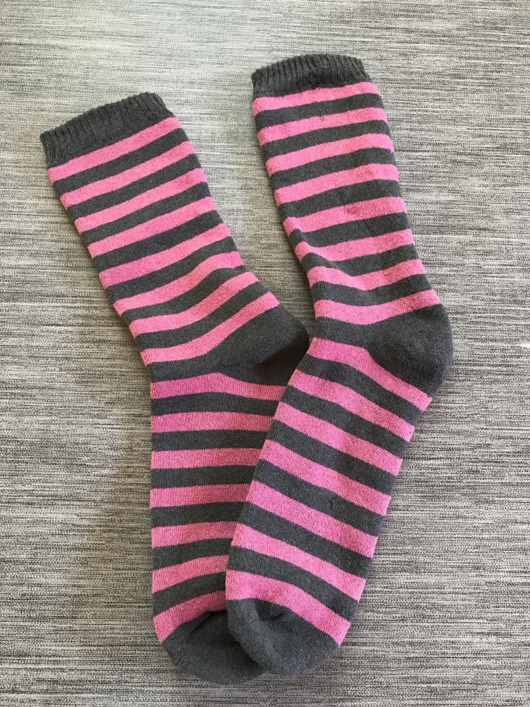 Socken Stripes Pink Magenta Colorful Gefüttert 41/42 Streifen Bunt Colorblocking Socks Neu Ungetragen Outdoor Wandern 