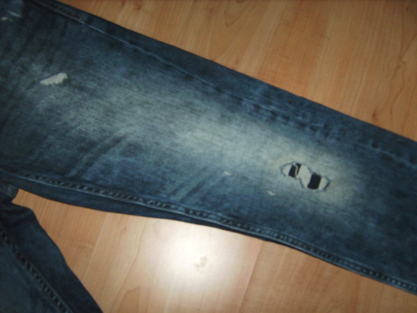 Jeans, 34/34 Slim Fit, Riped Boyfrend Jeans, used look, Herrenjeans Five Pocket loose fit, Inprint Mustermix Jeanshose