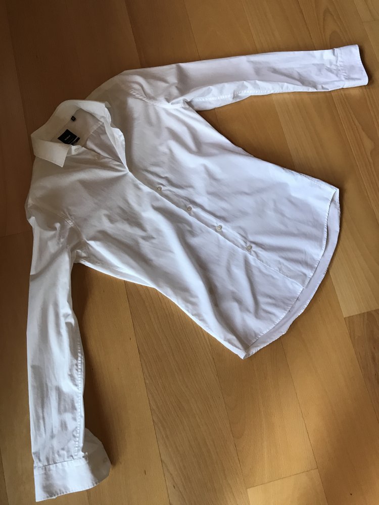 Herrenhemd Markenware S/M 38 Slim Fit Strellson Weiß Buissiness Santos Hemd Langarm Kragenhemd