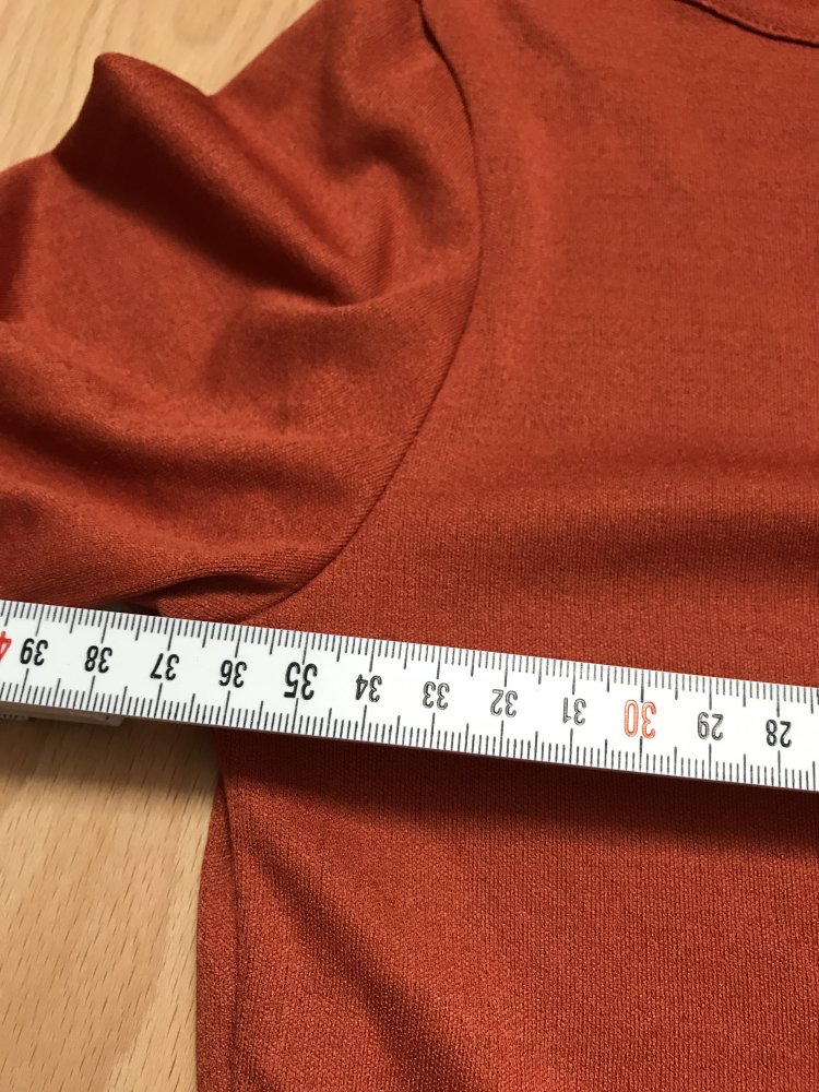 Shirt XS / S Oberteil rostbraun Croped Top Academic 7/8 Armlänge 34/36 Basic Pulli 