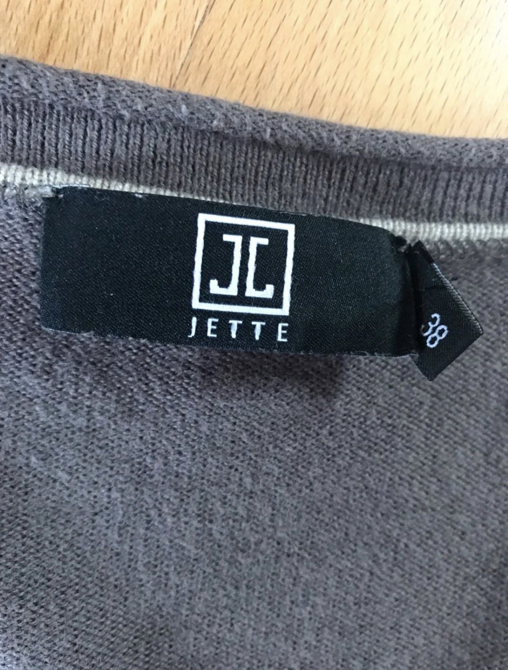 Cardigan Strickjacke 38 Beigebraun Jette Joop Feinstrick Weste Longjacke 