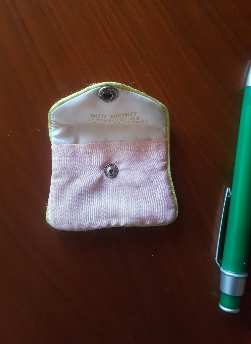 Mini Beutel Tasche Schminktasche Stoffbeutel USA San Francisco Vintage Boerse Rosenkranztaeschchen Kosmetik Organizer Ordnungssystem USA pink Druckknopf Tablettenbeutel Portemonnaie Sortierbeutelchen Börse Hülle Täschchen Kalifornien Sunbright