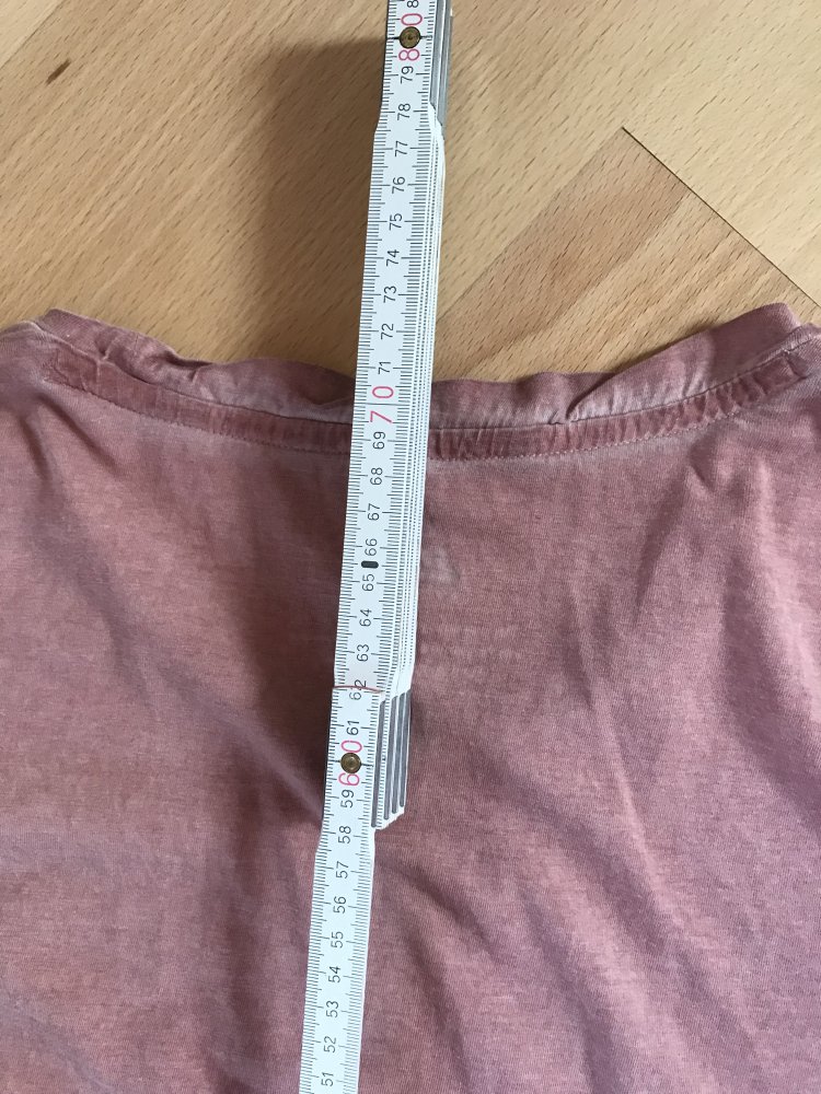 Shirt Altrosé Oilwashed 42 used Look Langarm Oberteil Silber Glam 