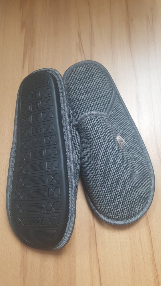 Pantoffel Hausschuhe Hahnentritt Biker Gr. 40 neu Ungetragen Schuhe Slipper 