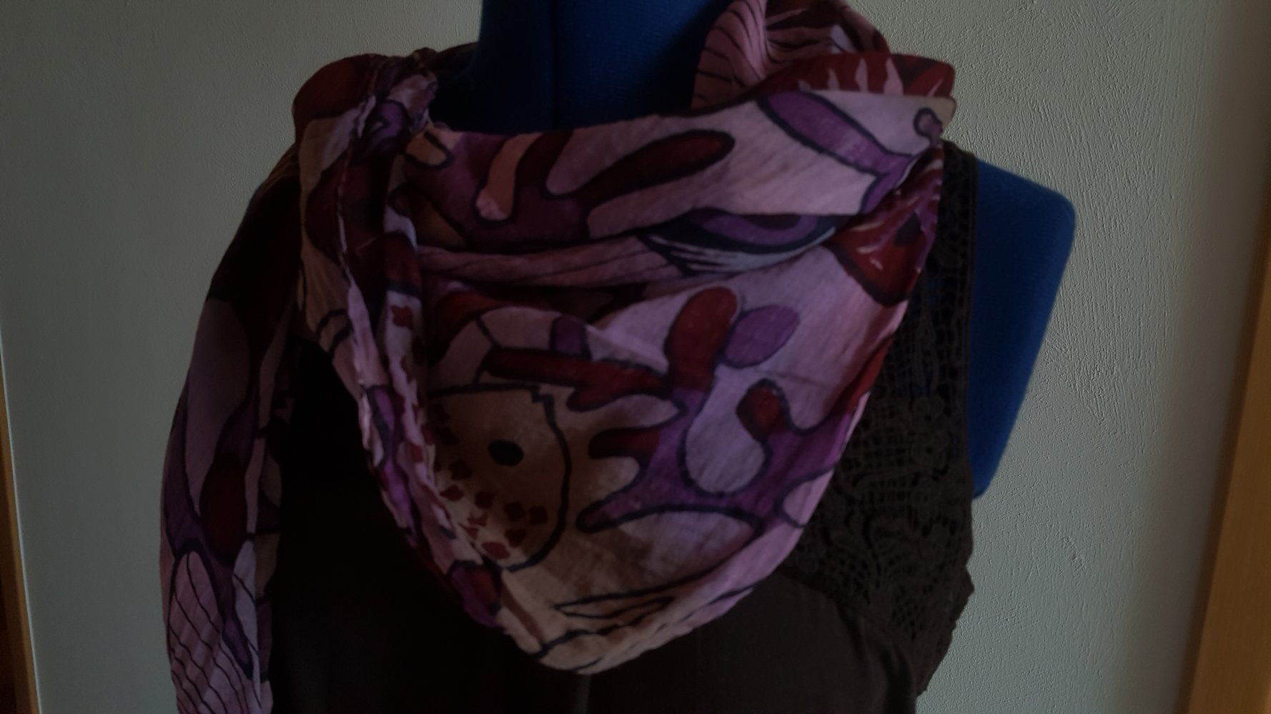 XXL Tuch Turban Paero Sarong Umhang Schal Paero Inprint Gebrauchszustand Baumwolle Fisch Creativ Beerentöne Allrounder Schulter- Knüpf- Hüfttuch Beach Rock 